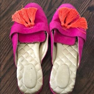 Birdies pink and orange size 8 slide shoes